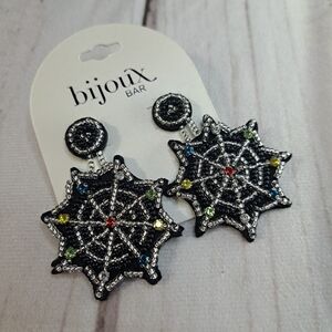 Bijoux Bar Beaded Web Earrings